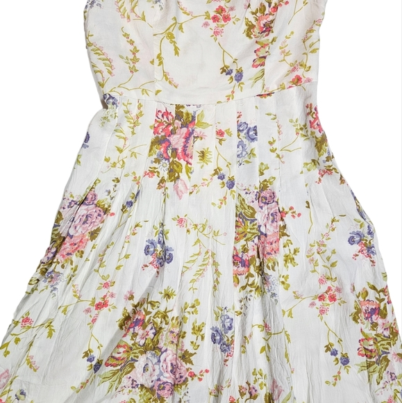 Lauren Conrad LC Floral Print Maxi Long Dress Size 4 Keyhole Back Fairy Feminine - Picture 9 of 16